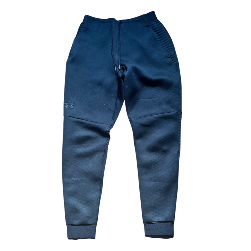 Under Armour Black Ribbed Jogger Pants - Youth Medium